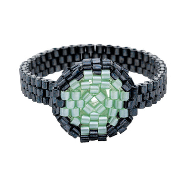 Anillo Diamantes 1 Redondo Negro Ajustable Aqua